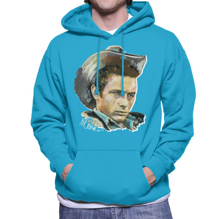 Sidney Maurer Original Portrait Of James Dean Cowboy Hat Men's Hooded Sweatshirt