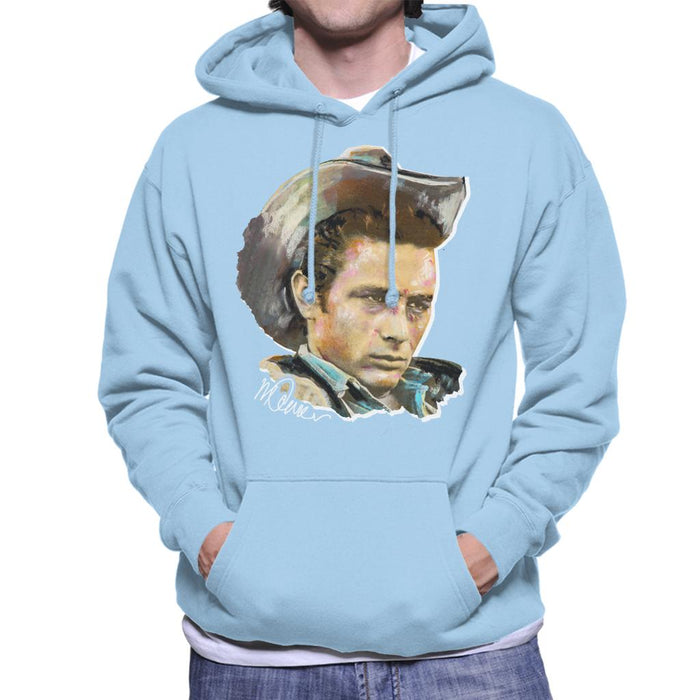 Sidney Maurer Original Portrait Of James Dean Cowboy Hat Men's Hooded Sweatshirt