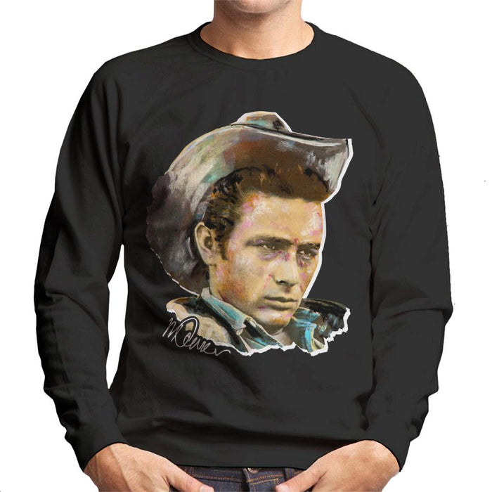 Sidney Maurer Original Portrait Of James Dean Cowboy Hat Men's Sweatshirt