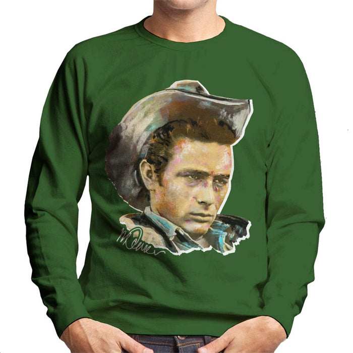 Sidney Maurer Original Portrait Of James Dean Cowboy Hat Men's Sweatshirt