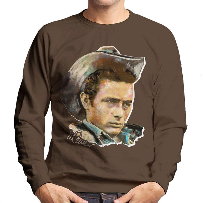 Sidney Maurer Original Portrait Of James Dean Cowboy Hat Men's Sweatshirt