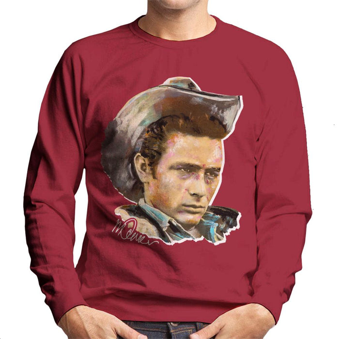 Sidney Maurer Original Portrait Of James Dean Cowboy Hat Men's Sweatshirt