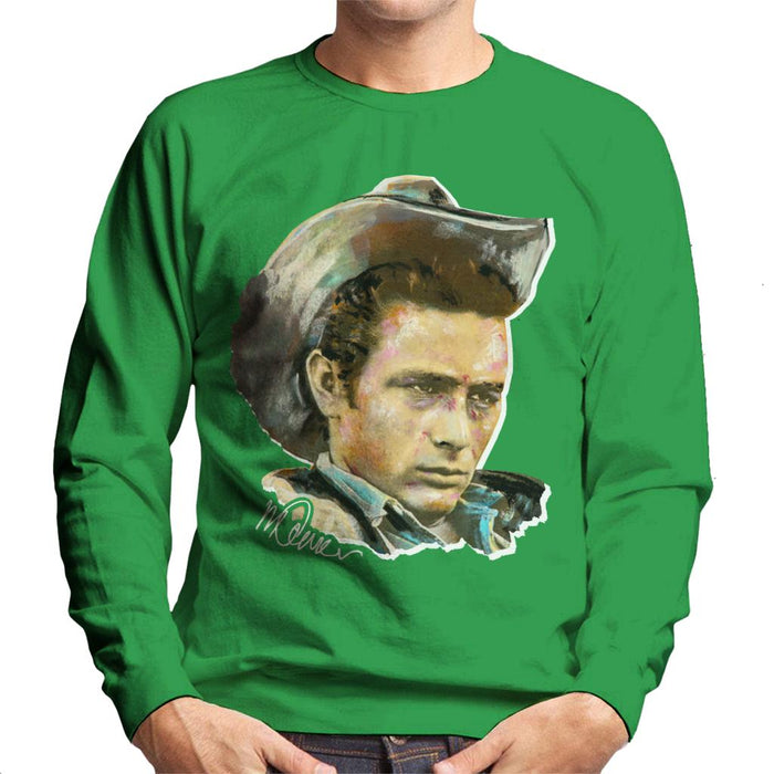 Sidney Maurer Original Portrait Of James Dean Cowboy Hat Men's Sweatshirt