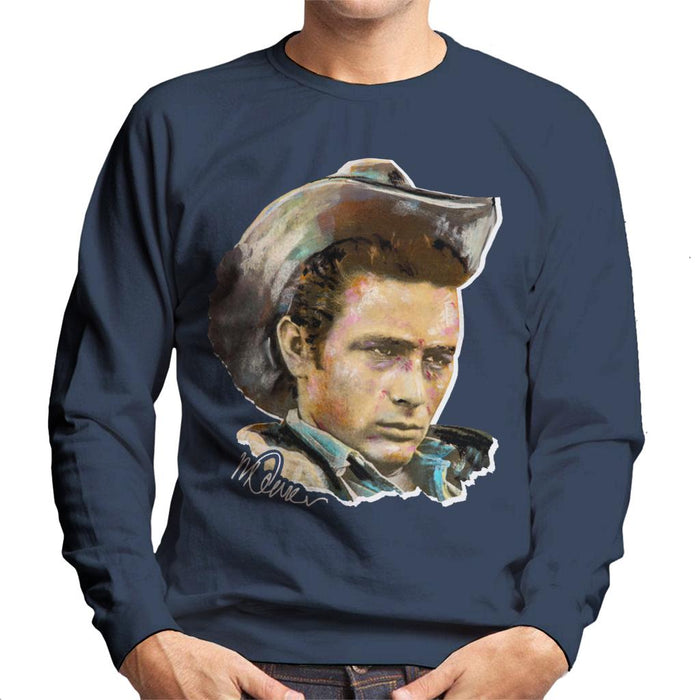 Sidney Maurer Original Portrait Of James Dean Cowboy Hat Men's Sweatshirt