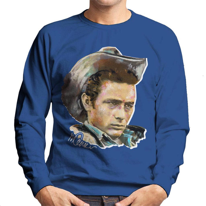 Sidney Maurer Original Portrait Of James Dean Cowboy Hat Men's Sweatshirt
