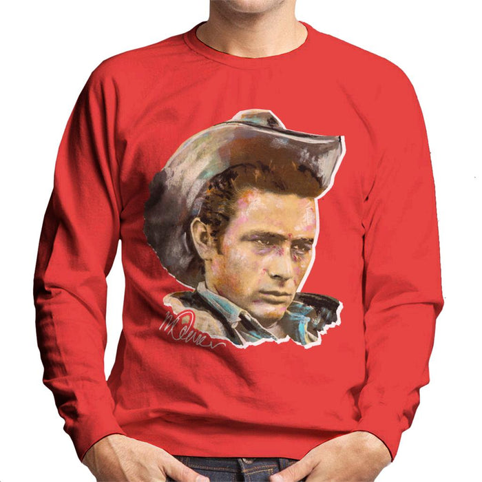 Sidney Maurer Original Portrait Of James Dean Cowboy Hat Men's Sweatshirt