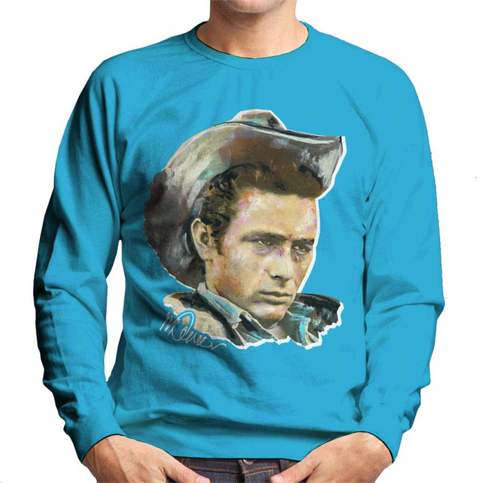 Sidney Maurer Original Portrait Of James Dean Cowboy Hat Men's Sweatshirt