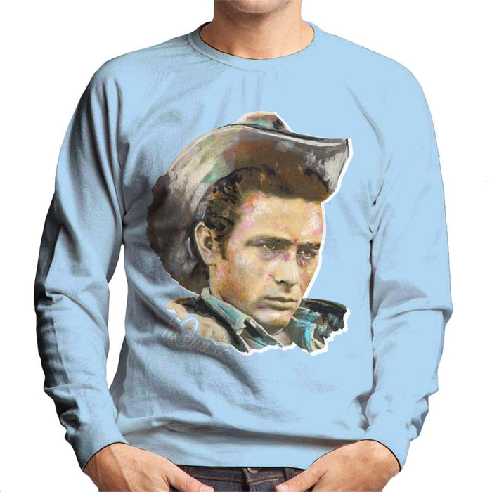 Sidney Maurer Original Portrait Of James Dean Cowboy Hat Men's Sweatshirt