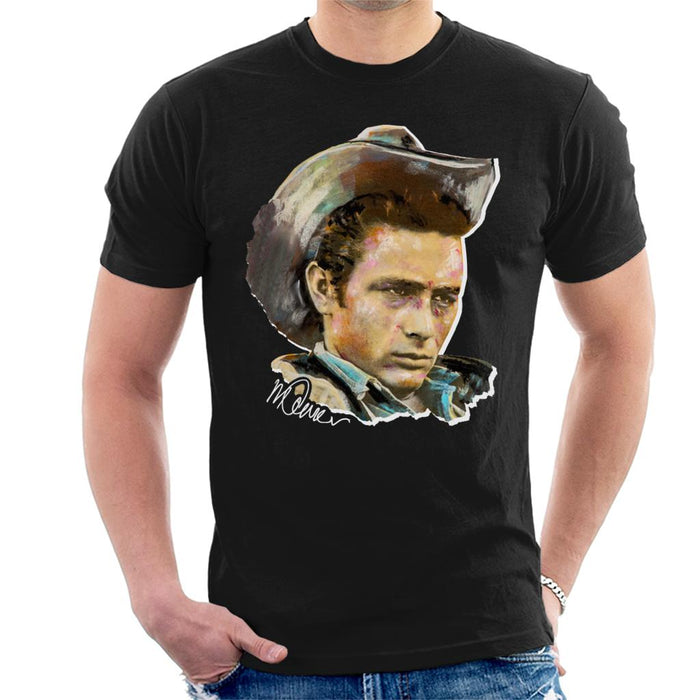 Sidney Maurer Original Portrait Of James Dean Cowboy Hat Men's T-Shirt