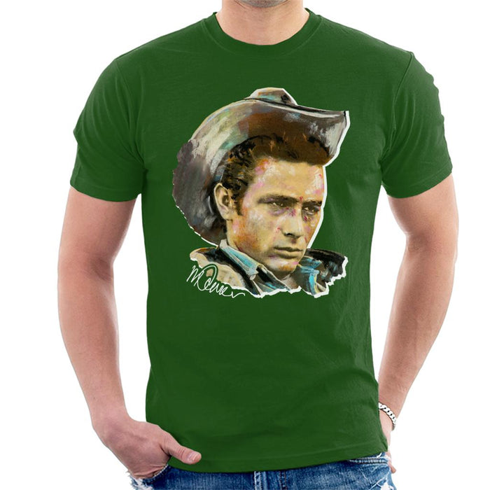 Sidney Maurer Original Portrait Of James Dean Cowboy Hat Men's T-Shirt