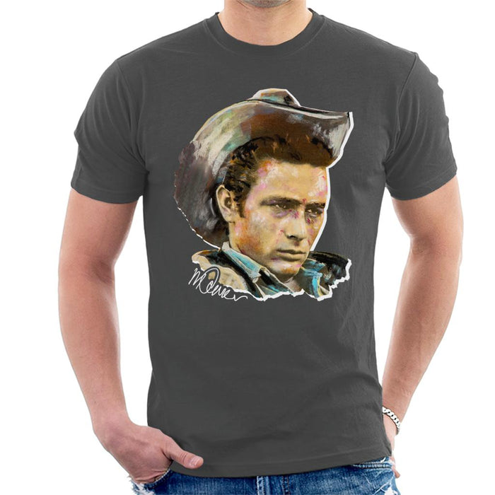 Sidney Maurer Original Portrait Of James Dean Cowboy Hat Men's T-Shirt