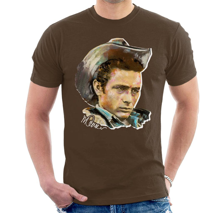 Sidney Maurer Original Portrait Of James Dean Cowboy Hat Men's T-Shirt