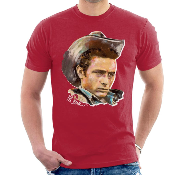 Sidney Maurer Original Portrait Of James Dean Cowboy Hat Men's T-Shirt