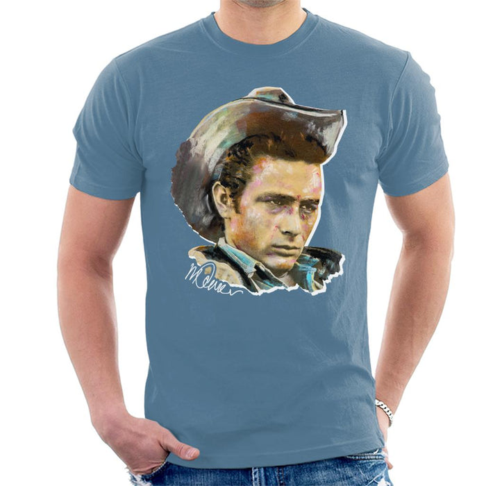 Sidney Maurer Original Portrait Of James Dean Cowboy Hat Men's T-Shirt