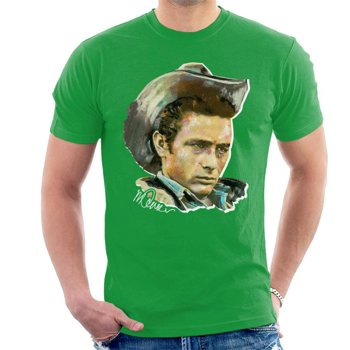 Sidney Maurer Original Portrait Of James Dean Cowboy Hat Men's T-Shirt