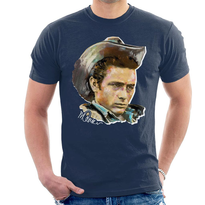 Sidney Maurer Original Portrait Of James Dean Cowboy Hat Men's T-Shirt