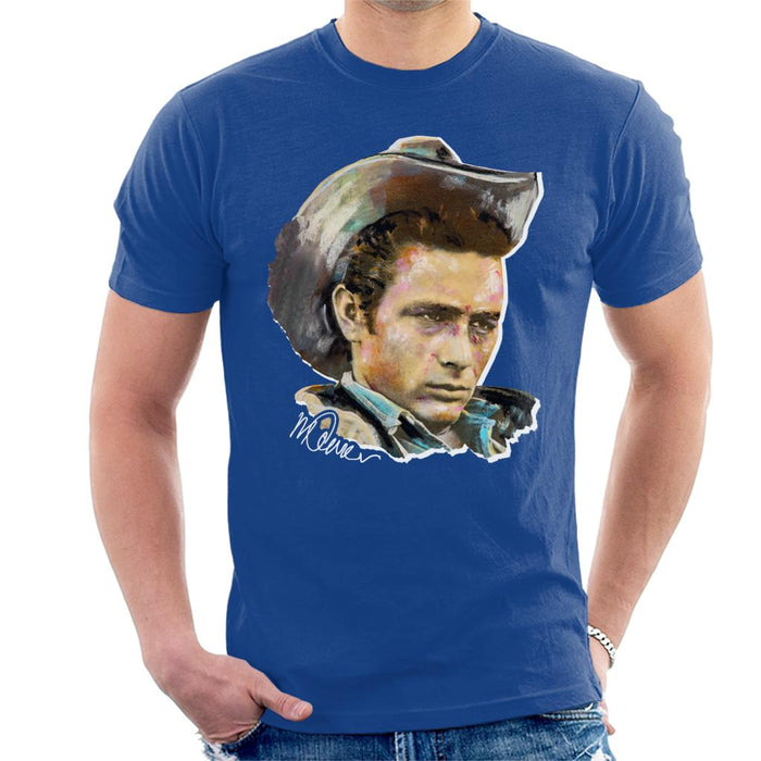 Sidney Maurer Original Portrait Of James Dean Cowboy Hat Men's T-Shirt