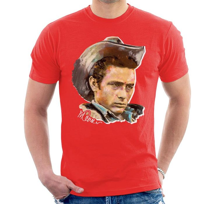 Sidney Maurer Original Portrait Of James Dean Cowboy Hat Men's T-Shirt