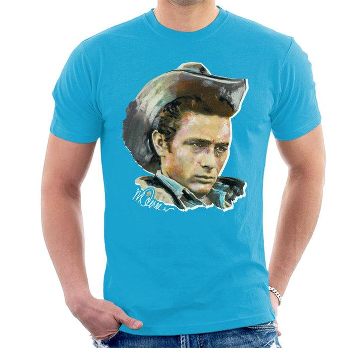 Sidney Maurer Original Portrait Of James Dean Cowboy Hat Men's T-Shirt