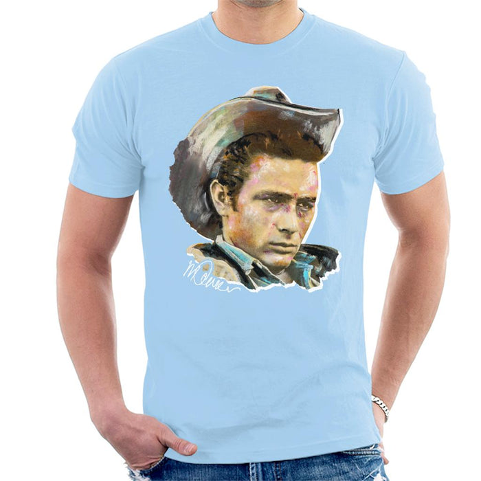 Sidney Maurer Original Portrait Of James Dean Cowboy Hat Men's T-Shirt