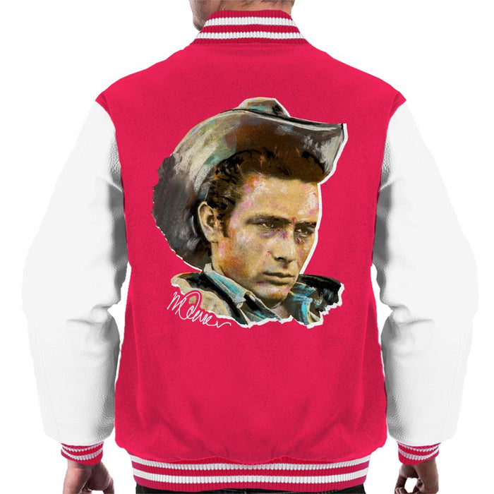 Sidney Maurer Original Portrait Of James Dean Cowboy Hat Men's Varsity Jacket