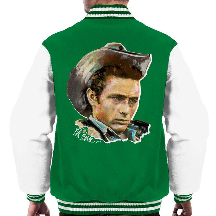 Sidney Maurer Original Portrait Of James Dean Cowboy Hat Men's Varsity Jacket