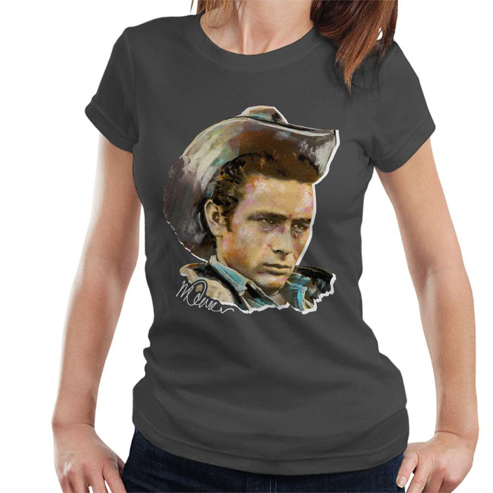 Sidney Maurer Original Portrait Of James Dean Cowboy Hat Women's T-Shirt