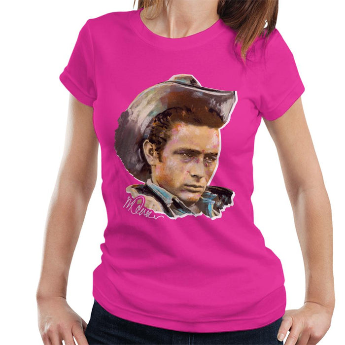 Sidney Maurer Original Portrait Of James Dean Cowboy Hat Women's T-Shirt