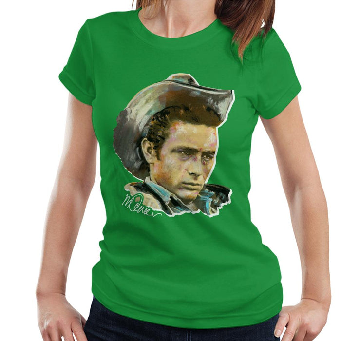 Sidney Maurer Original Portrait Of James Dean Cowboy Hat Women's T-Shirt