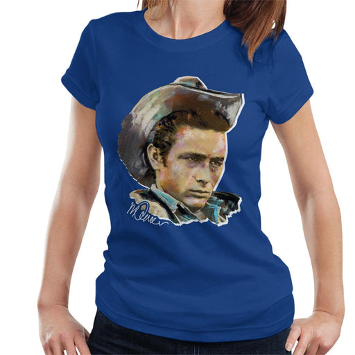 Sidney Maurer Original Portrait Of James Dean Cowboy Hat Women's T-Shirt