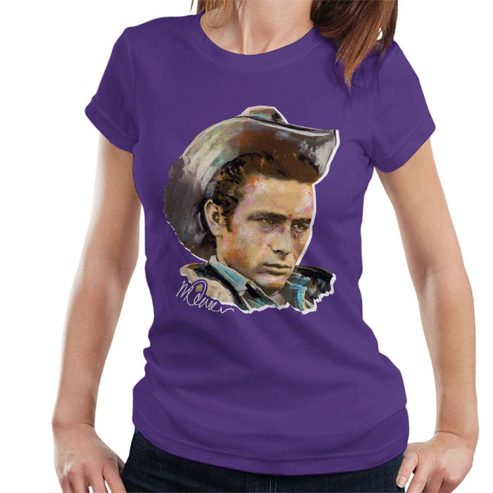 Sidney Maurer Original Portrait Of James Dean Cowboy Hat Women's T-Shirt