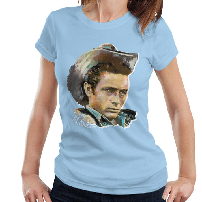 Sidney Maurer Original Portrait Of James Dean Cowboy Hat Women's T-Shirt