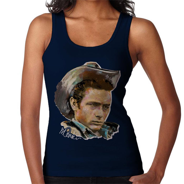 Sidney Maurer Original Portrait Of James Dean Cowboy Hat Women's Vest