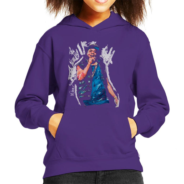 Sidney Maurer Original Portrait Of Jay Z Gilet Kid's Hooded Sweatshirt