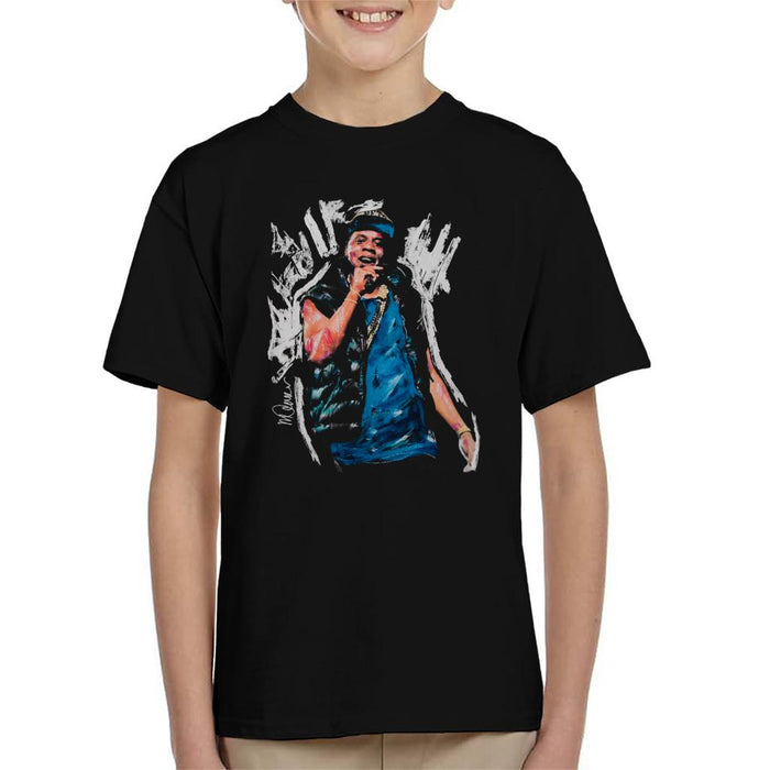 Sidney Maurer Original Portrait Of Jay Z Gilet Kid's T-Shirt
