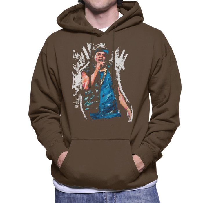 Sidney Maurer Original Portrait Of Jay Z Gilet Men's Hooded Sweatshirt
