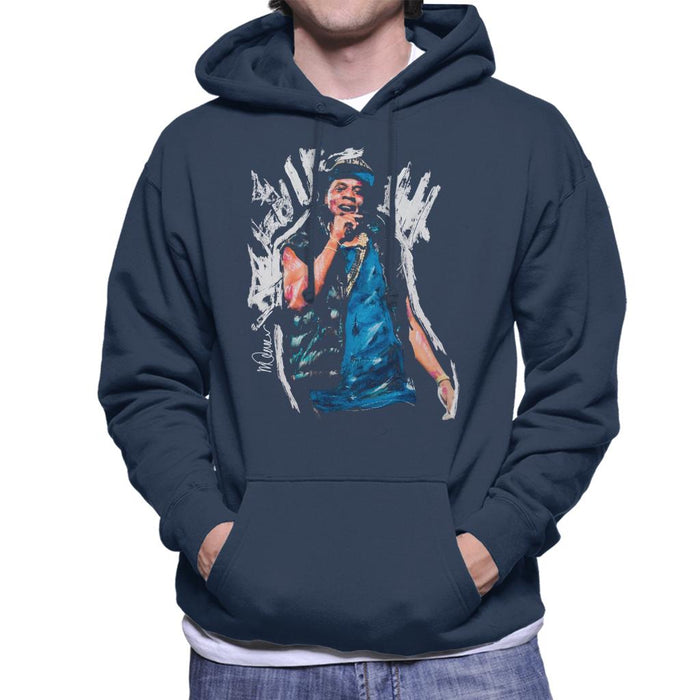 Sidney Maurer Original Portrait Of Jay Z Gilet Men's Hooded Sweatshirt