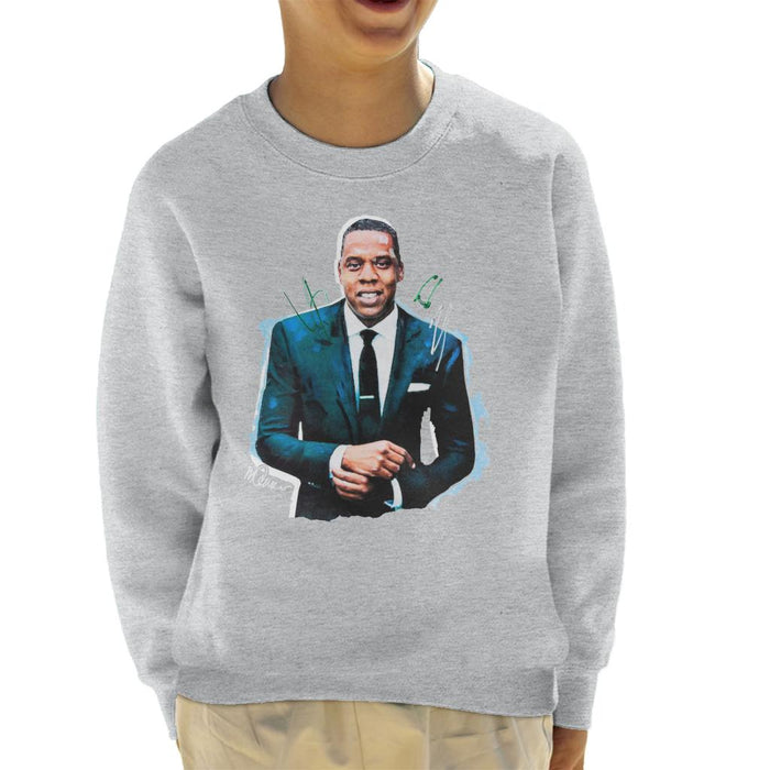 Sidney Maurer Original Portrait Of Jay Z Suit Kid's Sweatshirt