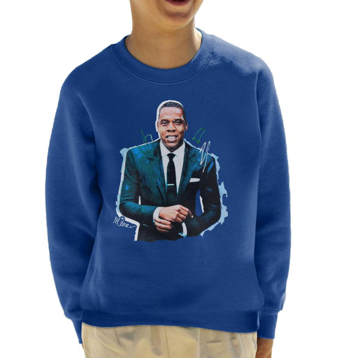 Sidney Maurer Original Portrait Of Jay Z Suit Kid's Sweatshirt