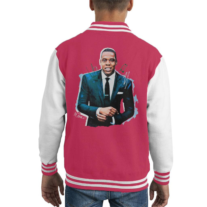 Sidney Maurer Original Portrait Of Jay Z Suit Kid's Varsity Jacket