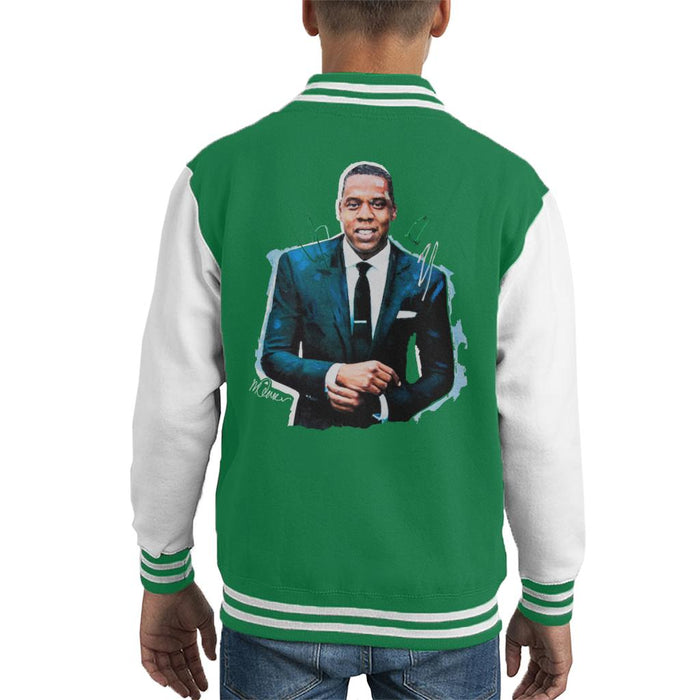Sidney Maurer Original Portrait Of Jay Z Suit Kid's Varsity Jacket