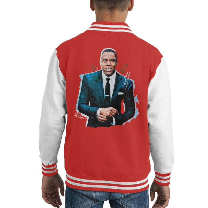 Sidney Maurer Original Portrait Of Jay Z Suit Kid's Varsity Jacket