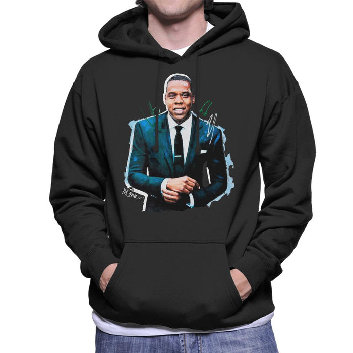 Sidney Maurer Original Portrait Of Jay Z Suit Men's Hooded Sweatshirt