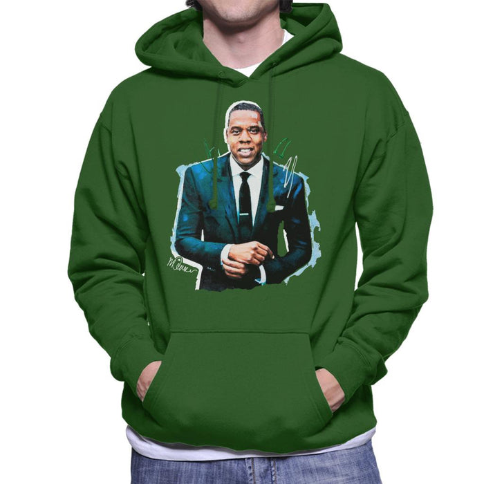 Sidney Maurer Original Portrait Of Jay Z Suit Men's Hooded Sweatshirt