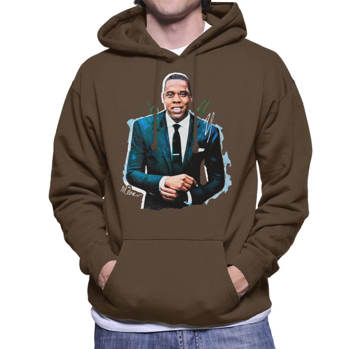 Sidney Maurer Original Portrait Of Jay Z Suit Men's Hooded Sweatshirt