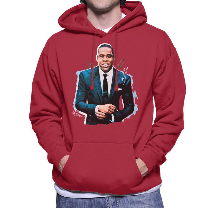 Sidney Maurer Original Portrait Of Jay Z Suit Men's Hooded Sweatshirt