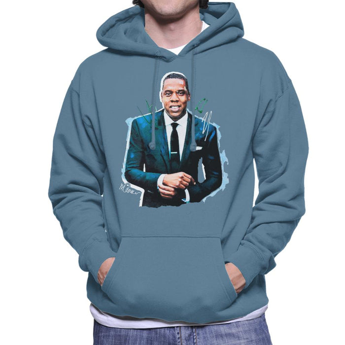 Sidney Maurer Original Portrait Of Jay Z Suit Men's Hooded Sweatshirt