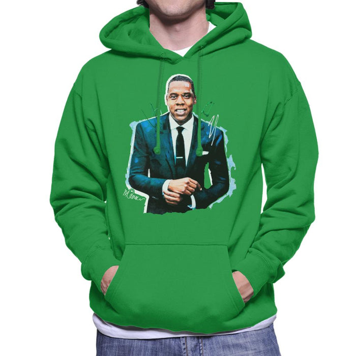 Sidney Maurer Original Portrait Of Jay Z Suit Men's Hooded Sweatshirt