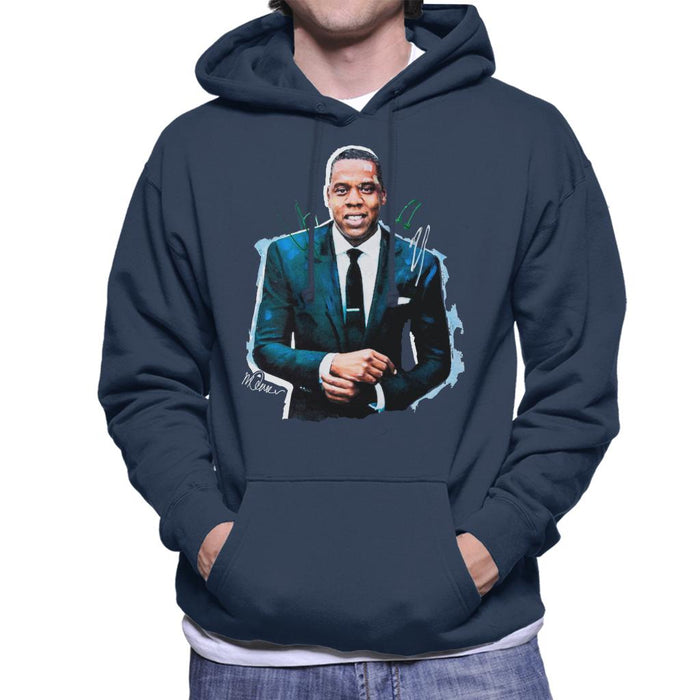 Sidney Maurer Original Portrait Of Jay Z Suit Men's Hooded Sweatshirt