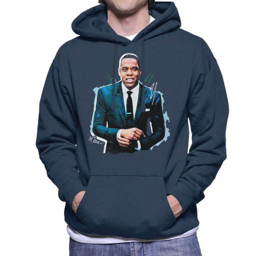 Sidney Maurer Original Portrait Of Jay Z Suit Men's Hooded Sweatshirt